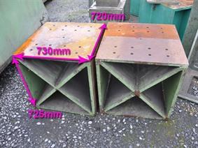 Clamping bloc 730 x 720 mm, Placas o mesas cúbicas y cuadradas