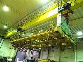 Fimec crane with magnetic plate hoist 15 ton, Ponts Roulants, Palans & Grues