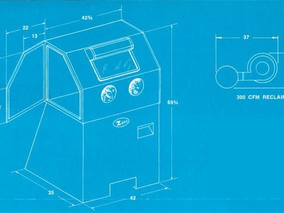 Zero - Clemco suction blasting cabinet