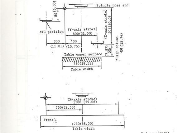 Mazak AJV-35/60 X: 1500 - Y: 800 - Z: 708 mm