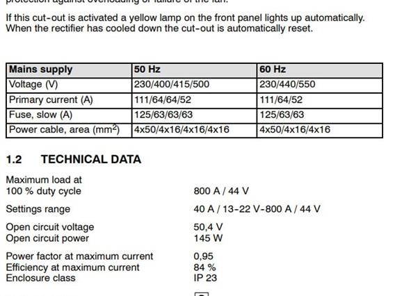 Esab LAE 800 amp