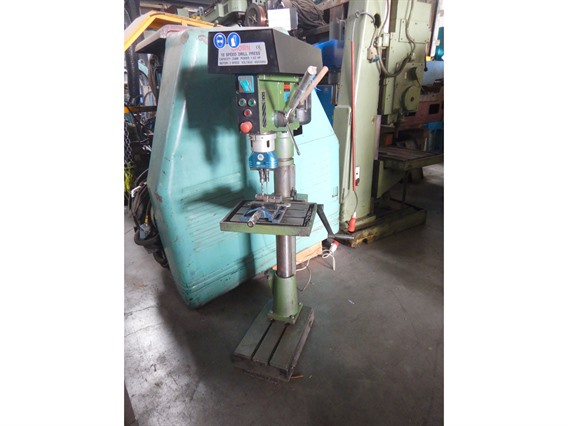 Brown 10 speed drill press