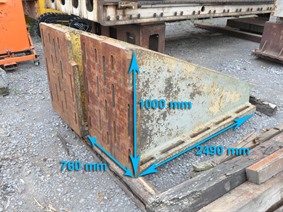 Clamping bracket 2490 x 1000 x 760 mm, Cubic, plaques d'angles