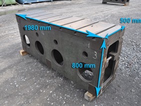 Clamping bloc 1980 x 800 x 500 mm, Wieże i podpory kątowe oraz stoły