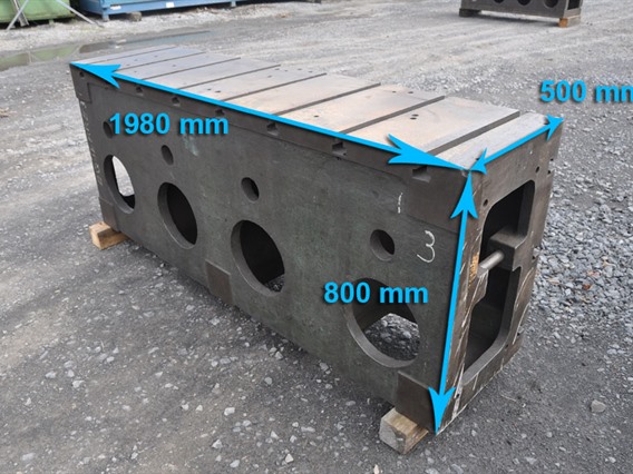 Clamping bloc 1980 x 800 x 500 mm