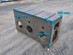 Clamping bloc 1500 x 800 x 500 mm, Cubic, plaques d'angles