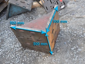 Clamping bracket 500 x 500 x 500 mm, Cubic, plaques d'angles