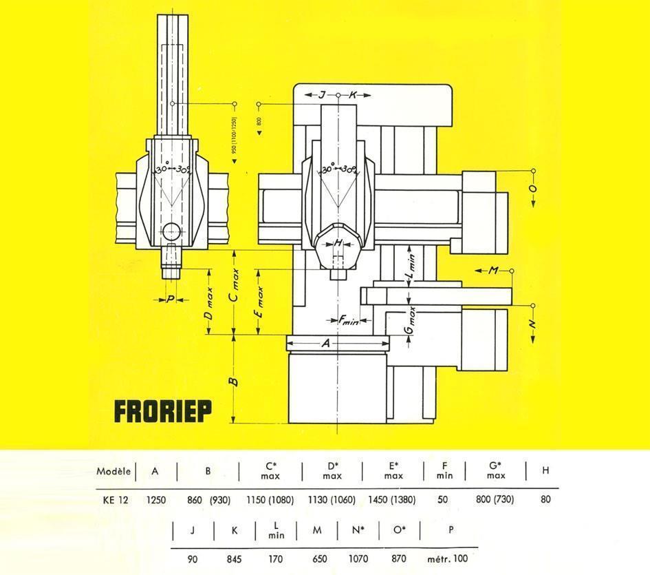 Froriep KE12Super — Vertical turning machines conventional & CNC — photo 5