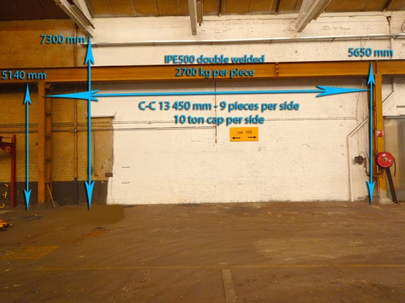 Support structure 137 meter long