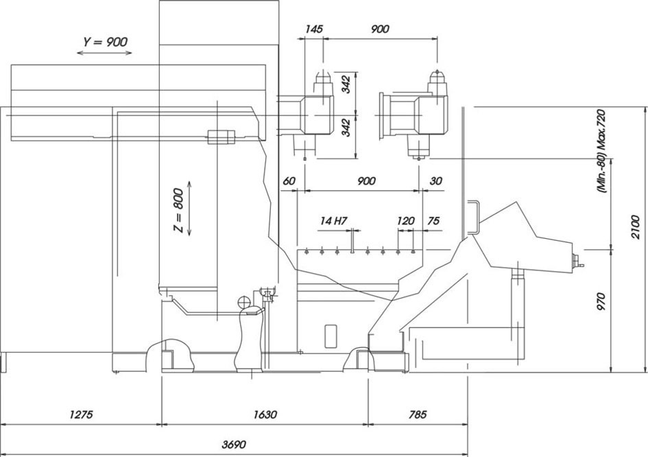 OMV/Parpas HS 316 X: 1600 – Y: 1000 – Z: 800 mm CNC — Universal Milling machines & CNC — photo 10