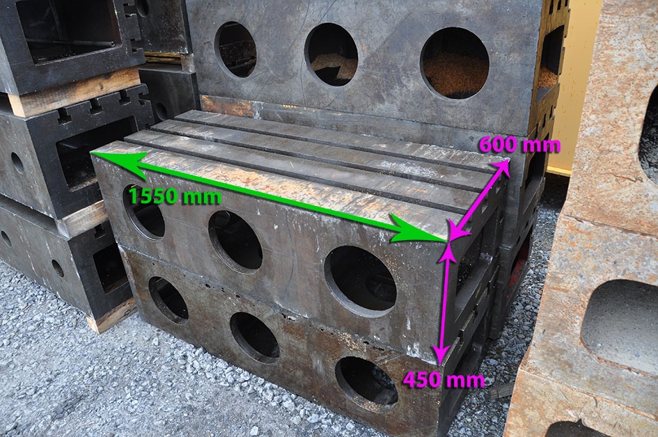 Clamping bloc 1550 x 600 x 450 mm — Cubic- & angleplates or tables — photo 2