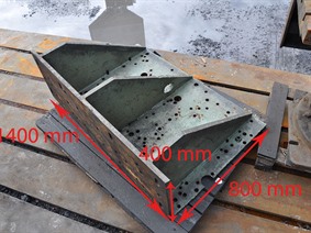 Clamping bracket 1400 x 800 x 400 mm, Cubic, plaques d'angles
