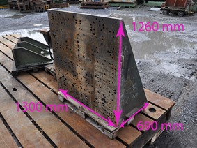 Clamping bracket 1300 x 1260 x 690 mm, Wieże i podpory kątowe oraz stoły