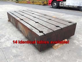 T-slot Table 3900 x 1600 x 500 mm, Piastre e basamenti