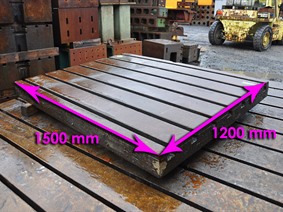 T-slot Table 1500 x 1200 x 125 mm, Bancs & Taques de soudure