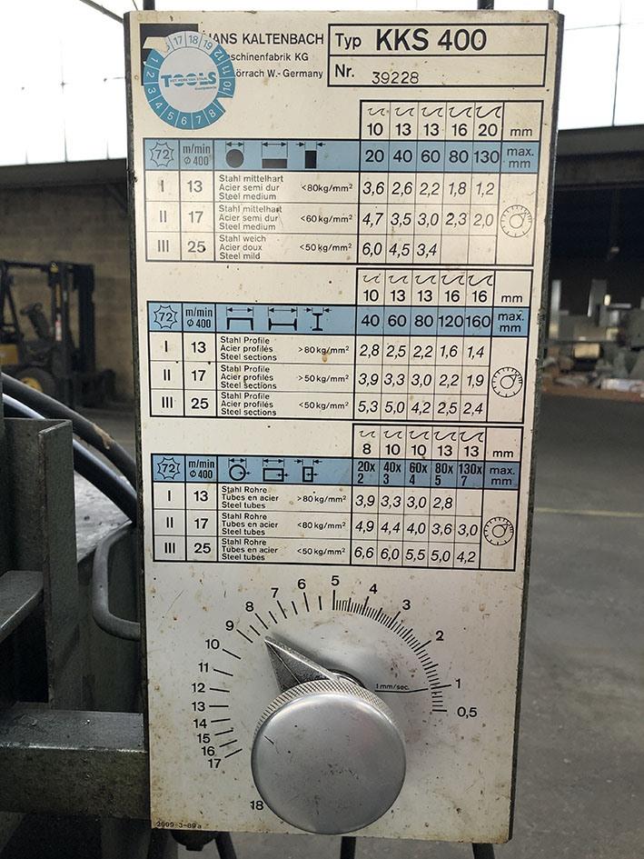 Kaltenbach KKS 400 — Circular & abrasive cold sawing machines — photo 2