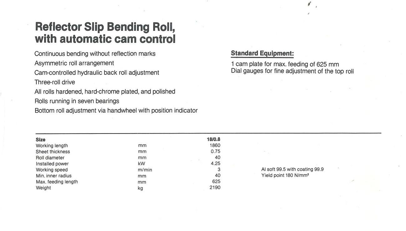 Fasti Schröder Reflector Slip Bending Roll CNC — Plate rolls — photo 6