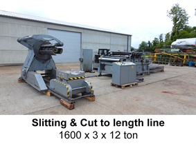 Iowa Slitting & cut to length 1600 x 3 x 12 ton, Svolgitore + / o linee di profilatura