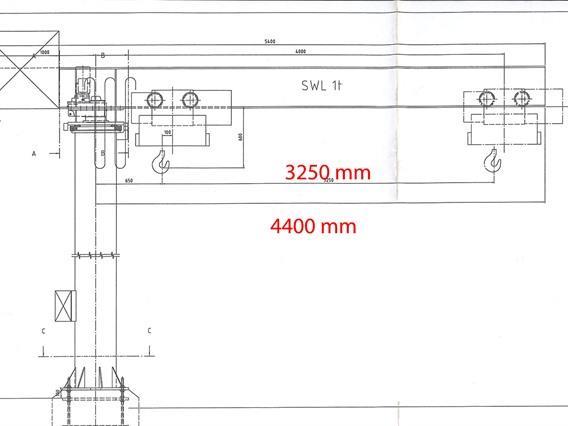 Delaunoit Jib crane 1 ton