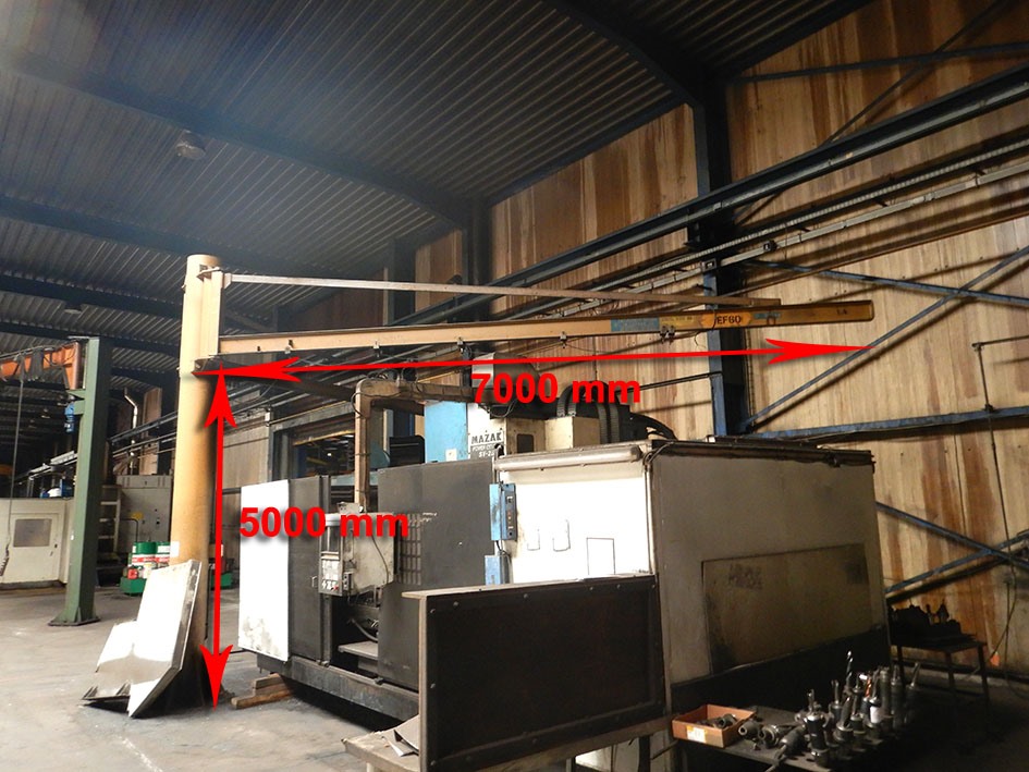 Jib crane (2x) 500 kg Conveyors, Overhead Travelling Crane, Jig Cranes, N° 11177