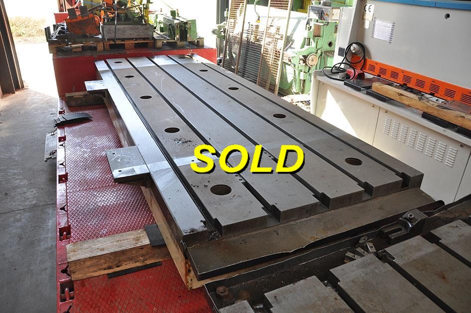 Two Slot Table Used Tables & Floorplates, T-slot Table - 4200 x 1500 x 340 mm N° 11652