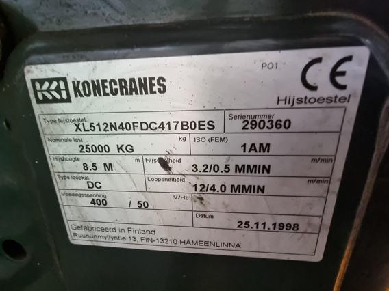 Konecranes 25 ton + 2 carriages