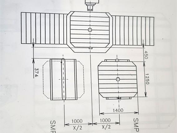 Tos WHN 110 X: 2000 - Y: 1250 - Z: 1000 mm CNC