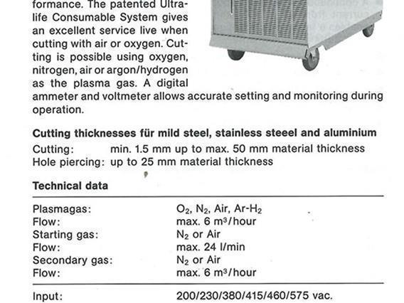 Esab Suprarex SXE-P1 4500 LH plasma/oxy combi