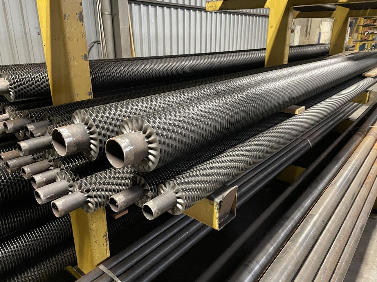 Rohr-Fertigungsanlagen, Rasmussen - spiral tube finning machine N° 13044