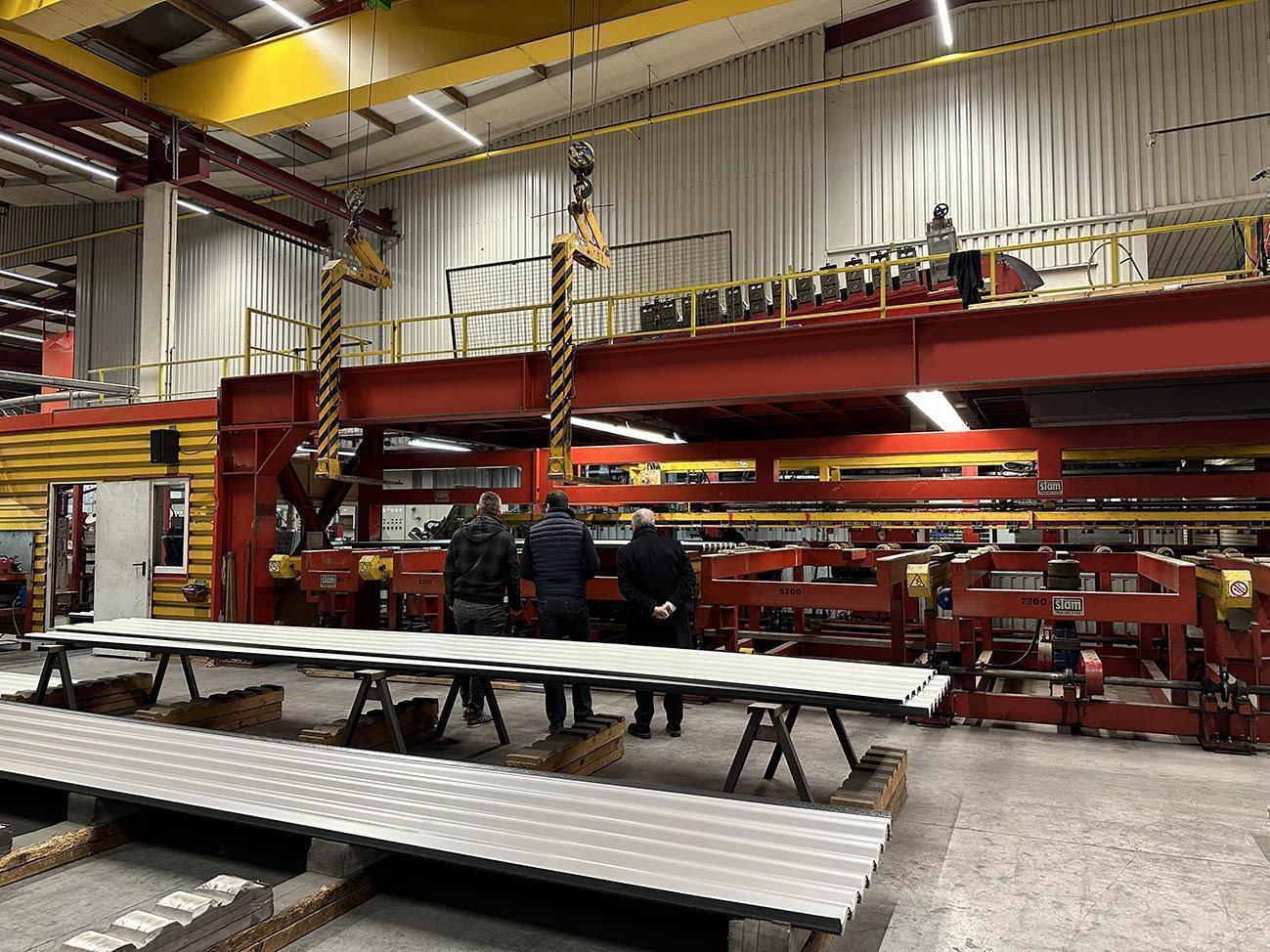 Used Roof/Wall Panel roll forming machine, Stam Siempelkamp - sandwich ...