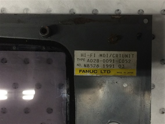 Fanuc A02B-0091-C052-HI-FI MDI/CRT UNIT  Front Panel    