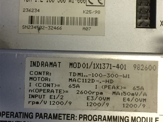 Indramat TDM 1.2-100-300-W1-000 (1)-A.C.Servo Controller
