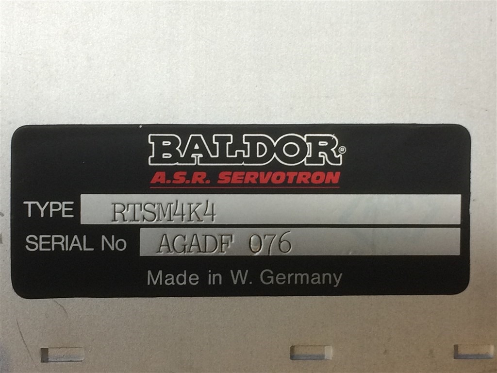 Baldor RTSM4K4- — Baldor ASR Servotron — photo 8