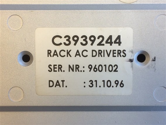 LVD C3939244, consisting of 7 parts:-Rack AC Drivers