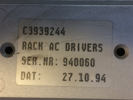 LVD C3939244, consisting of 3 parts:-RACK AC DRIVERS