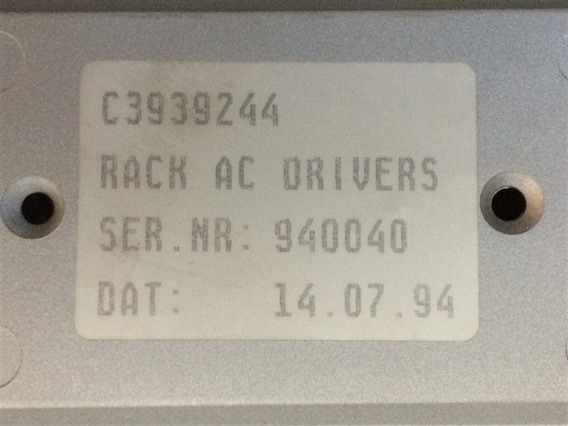 LVD C3939244, consisting of 3 parts:-Rack AC Drivers
