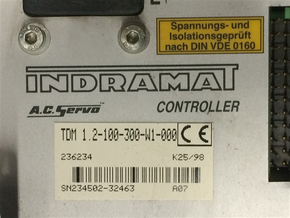 Indramat TDM 1.2-100-300-W1-000 (2)-A.C.Servo Controller