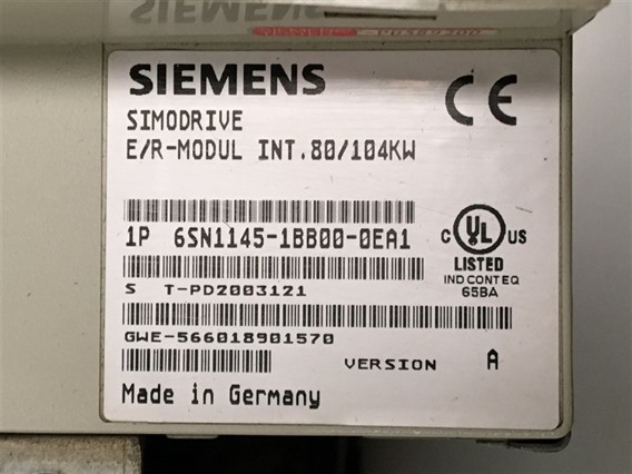 Siemens 6SN1145-1BB00-0EA1-E/R-MODUL INT.80/104KW