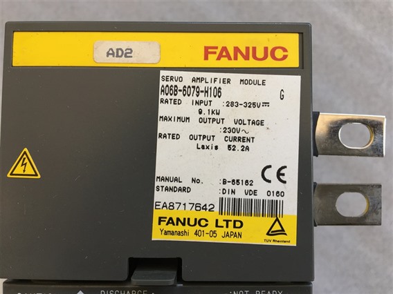 Fanuc A06B-6079-H106 (6)-Servo Amplifier Module, 9.1 kW