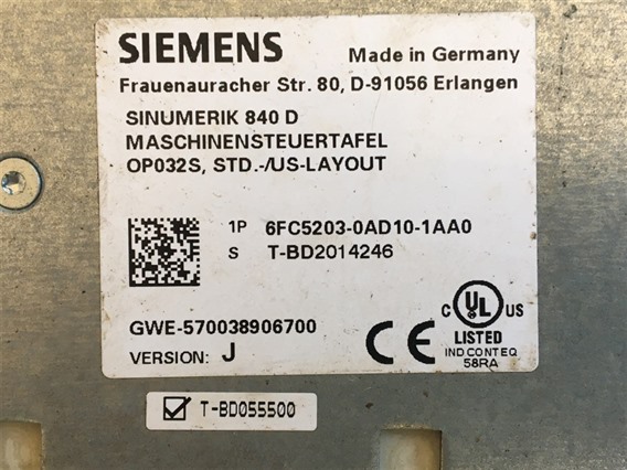Siemens 6FC5203-0AC00-1AA0 (1)-CNC-Tastatur OP0325