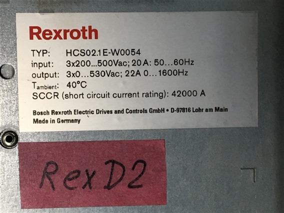 Rextroth HCS02 1E – W0054-A-03-NNNN