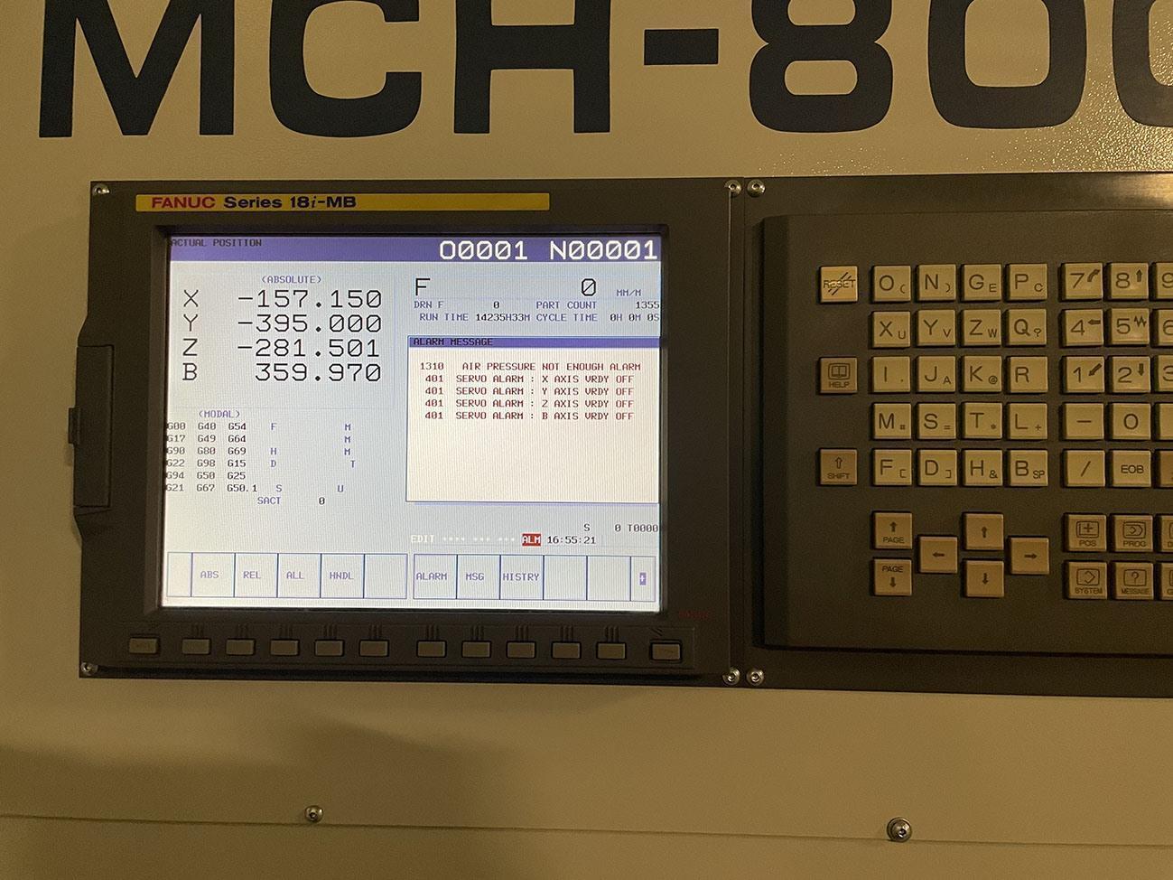 Dahlih MCH 800 X: 1350 – Y: 1000 – Z: 1000 mm CNC — Horizontal machining centers — photo 10
