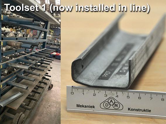 Jidet rollforming line with 7 tool sets sectional gates