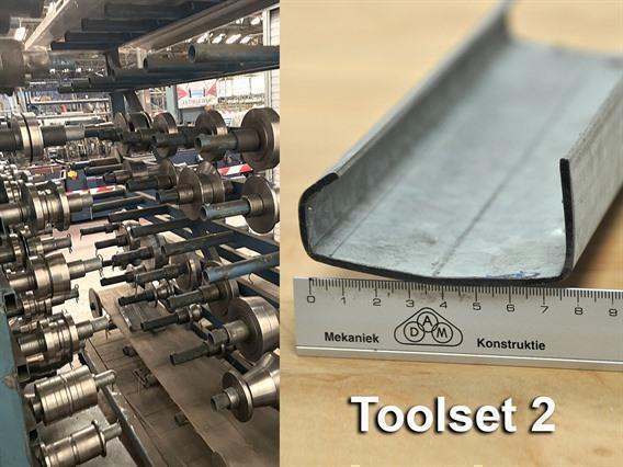 Jidet rollforming line with 7 tool sets sectional gates