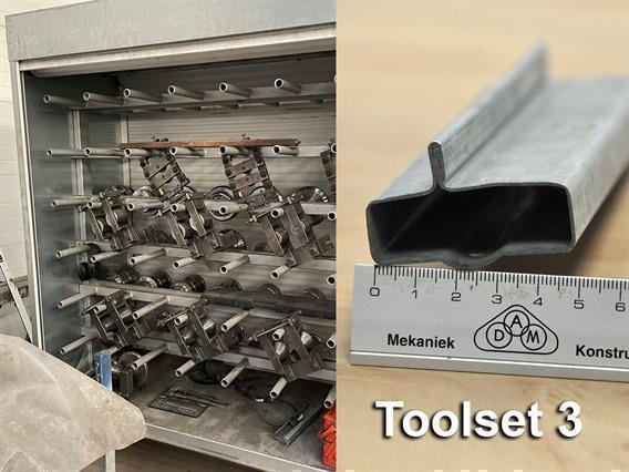 Jidet rollforming line with 7 tool sets sectional gates