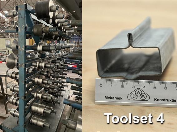 Jidet rollforming line with 7 tool sets sectional gates