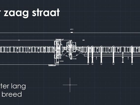 Voortman 1250 x 500 mm drill saw line