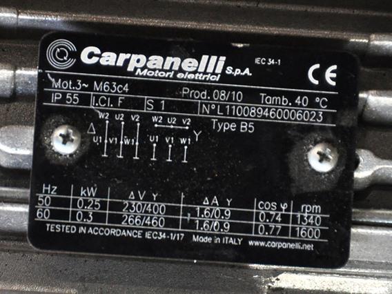 ZM Carpanelli motor 0,3 kW