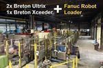 Fanuc Robot + 3 Breton machining centers 5 axes