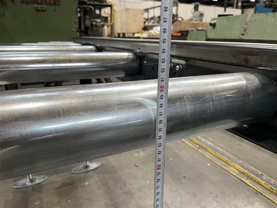 ZM 6 meter rollerconveyors with digital backgauge